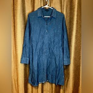 Cos Denim Oversized Shirt - 100% Cotton - Size 4 Has side pockets.